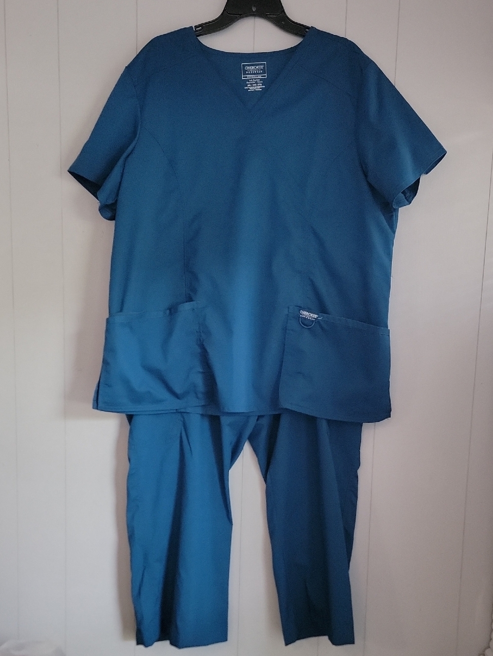 Cherokee Work Scrub Set Teal 2XL Workwear Unisex